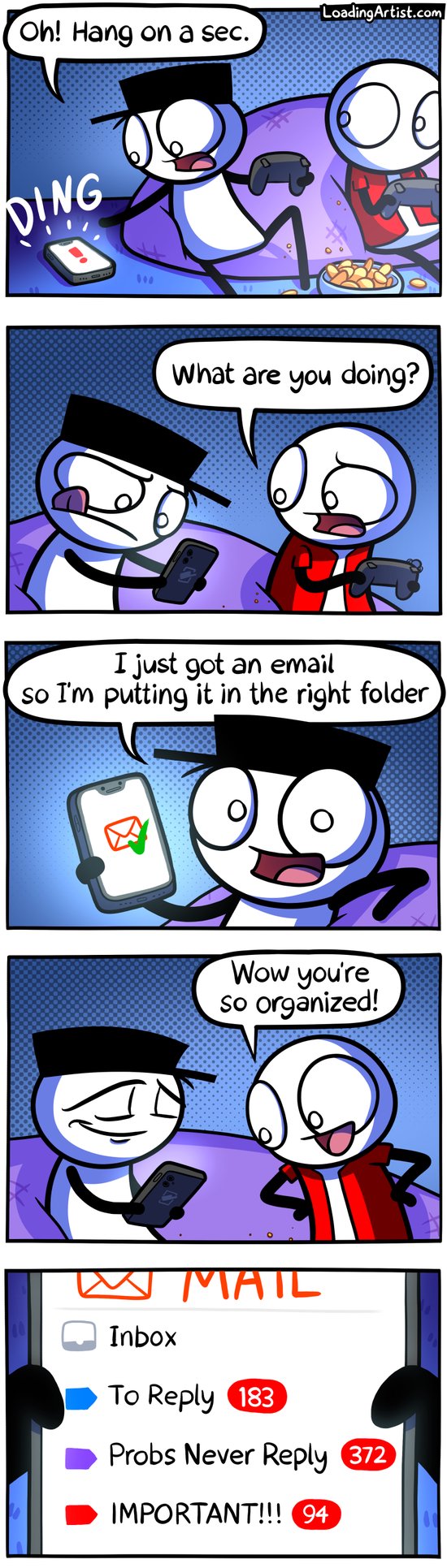 Emailing it in Emailing it in