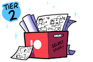 Banner to the bonus panels on Patreon